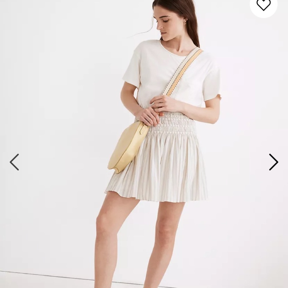 Madewell smocked stripe skirt - Picture 3 of 5